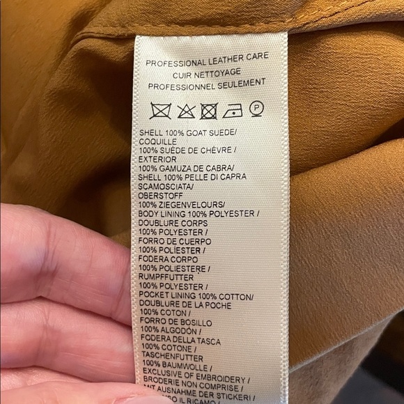 Free People Willa Western Bomber Tan Leather Jacket with Fringe Embroidery - Picture 11 of 11